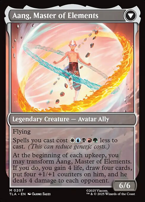 Magic the Gathering Card - Aang, Master of Elements - MTG Circle