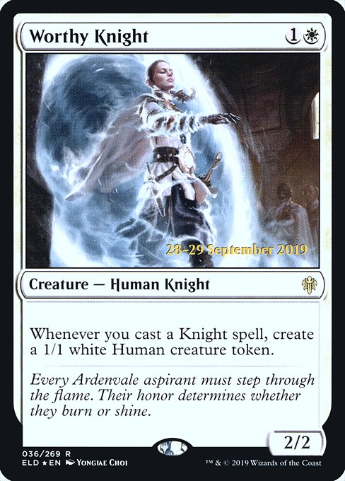 Magic the Gathering Card - Worthy Knight - MTG Circle