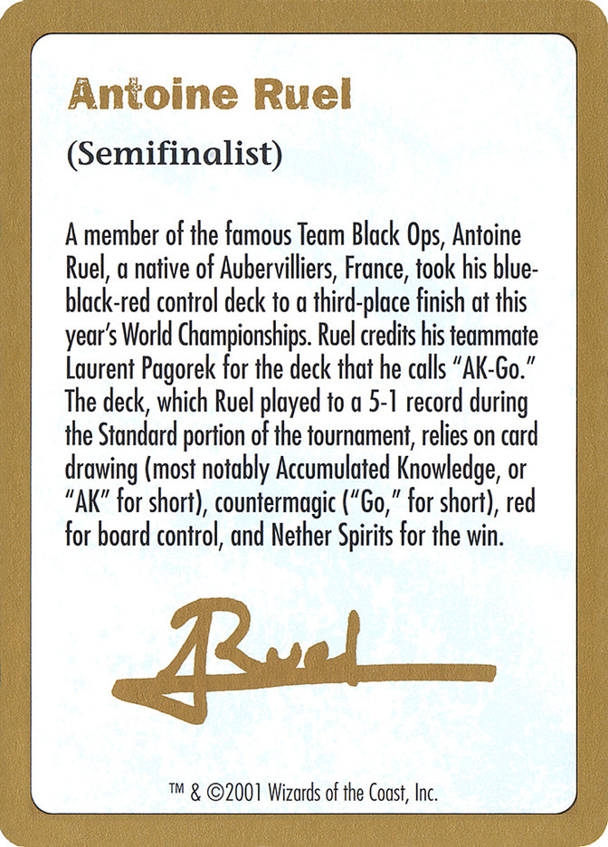Magic the Gathering Card - Antoine Ruel Bio - MTG Circle