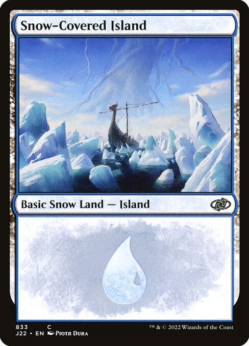 Magic the Gathering Card - Snow-Covered Island - MTG Circle
