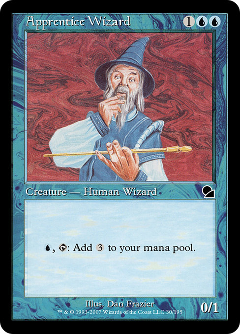 Magic the Gathering Card - Apprentice Wizard - MTG Circle