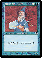 Magic the Gathering Card - Apprentice Wizard - MTG Circle