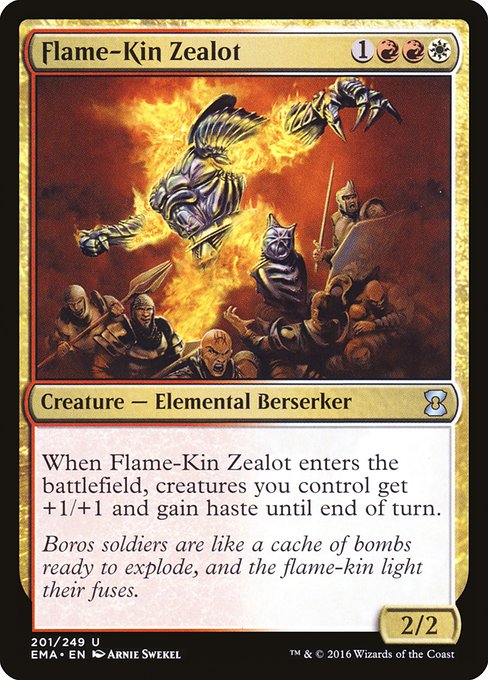 Magic the Gathering Card - Flame-Kin Zealot - MTG Circle