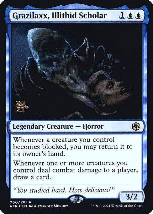 Magic the Gathering Card - Grazilaxx, Illithid Scholar - MTG Circle