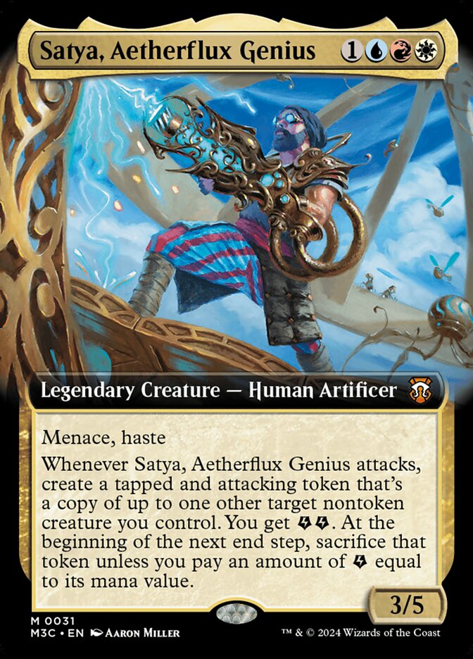 Magic the Gathering Card - Satya, Aetherflux Genius - MTG Circle