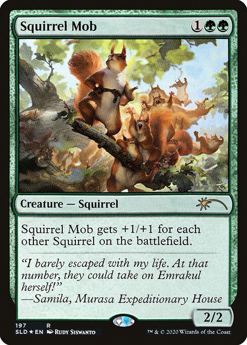 Magic the Gathering Card - Squirrel Mob - MTG Circle