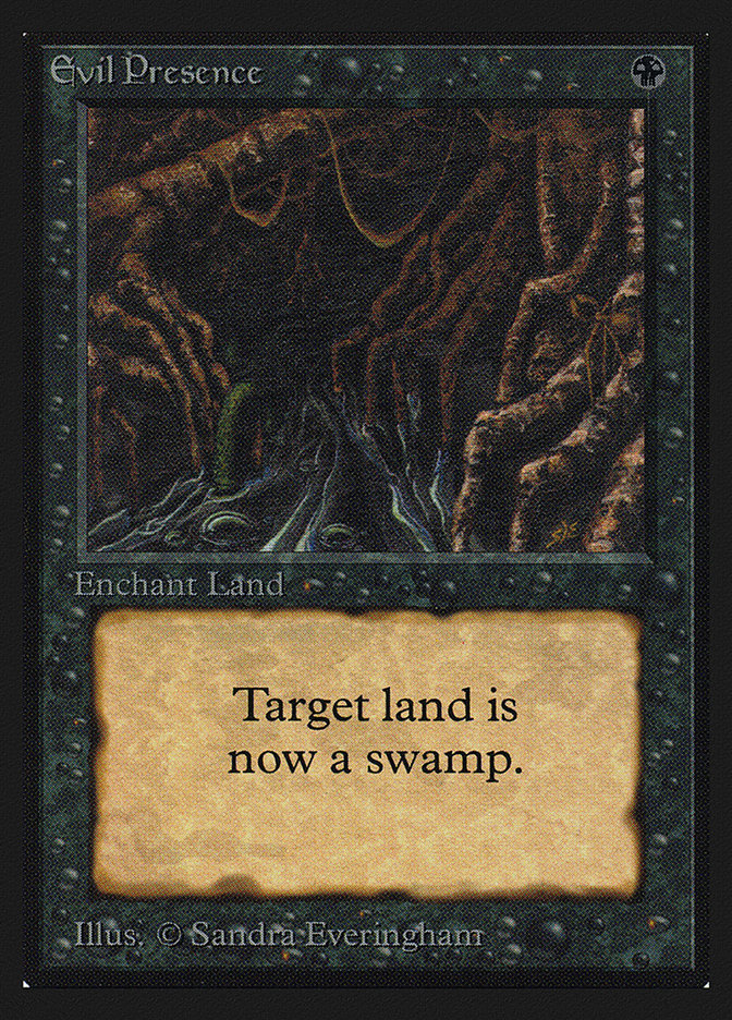 Magic the Gathering Card - Evil Presence - MTG Circle