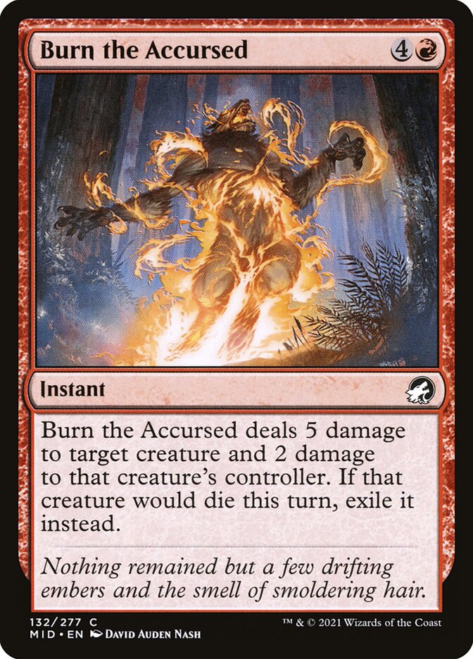 Magic the Gathering Card - Burn the Accursed - MTG Circle