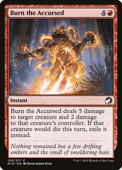 Magic the Gathering Card - Burn the Accursed - MTG Circle