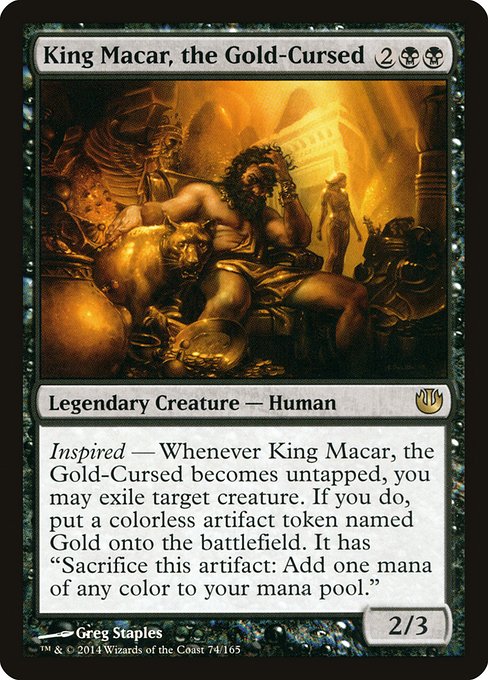 Magic the Gathering Card - King Macar, the Gold-Cursed - MTG Circle