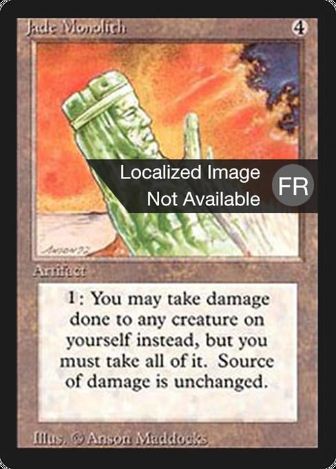 Magic the Gathering Card - Jade Monolith - MTG Circle