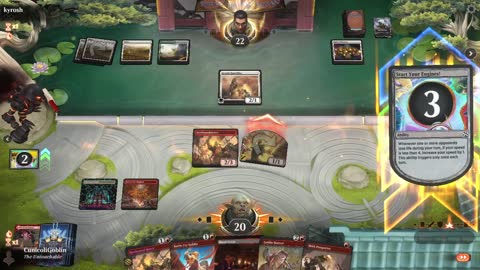 Watch MTG Arena Video Replay - Rakdos Aggro by CunicoliGoblin VS Selesnya Aggro by kyrosh - Traditional Historic Play