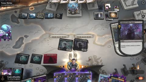 Watch MTG Arena Video Replay - Mono Black Aggro by CunicoliGoblin VS Esper Control by Tenso Shrine - Alchemy Play