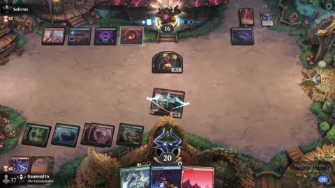 Watch MTG Arena Video Replay - Temur Midrange by DamienF16 VS Rakdos Midrange by Solcrux - Premier Draft