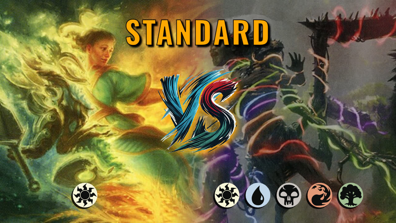 Watch MTG Arena Standard Video - Mono White Midrange by Namakai VS 5 Color Control by Blackmomba22 - 6134cb