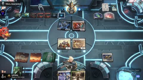 Watch MTG Arena Video Replay - Selesnya Midrange by saitama VS Temur Midrange by Oloro, Iron Golem - Premier Draft