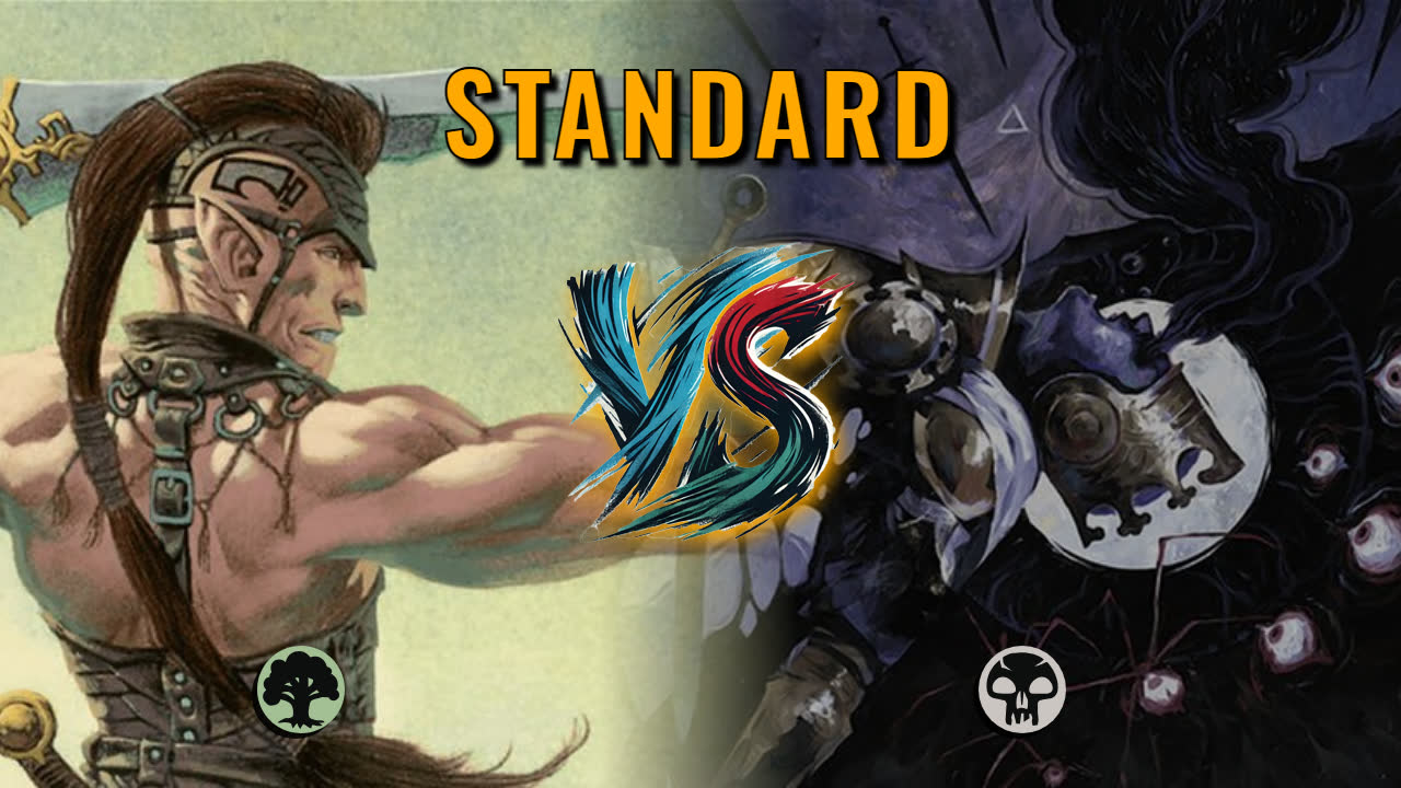Watch MTG Arena Standard Video - Mono Green Midrange by Warped Concept VS Mono Black Midrange by Drag0Slaya - 143806
