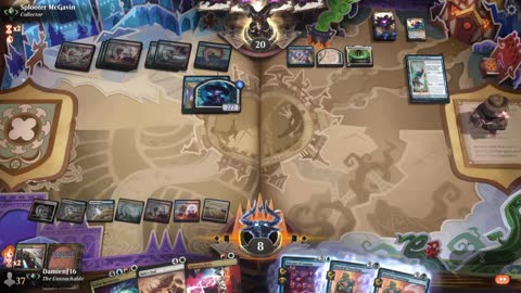 Watch MTG Arena Video Replay - Jeskai Control by DamienF16 VS Izzet Control by Splooter McGavin - Traditional Standard Ranked