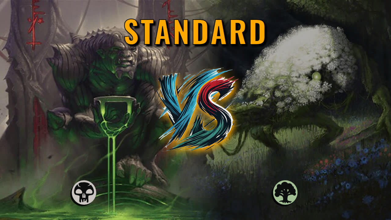 Watch MTG Arena Standard Video - Mono Black Midrange by Numbskull VS Mono Green Midrange by Esopo - 6818a5