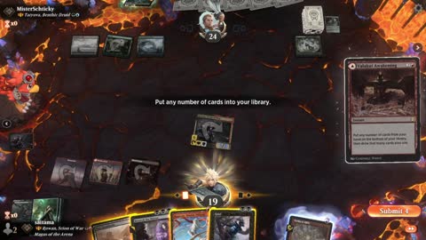 Watch MTG Arena Video Replay - Rowan, Scion of War by saitama VS Tatyova, Benthic Druid by MisterSchticky - Historic Brawl