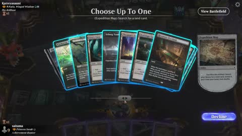 Watch MTG Arena Video Replay - Azusa, Lost but Seeking by saitama VS A-Nadu, Winged Wisdom by Katreyasaunt - Historic Brawl