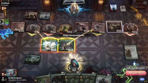 Watch MTG Arena Video Replay - Mono Green Aggro by molituselgran VS Mono Red Aggro by ksinkam - Standard Event