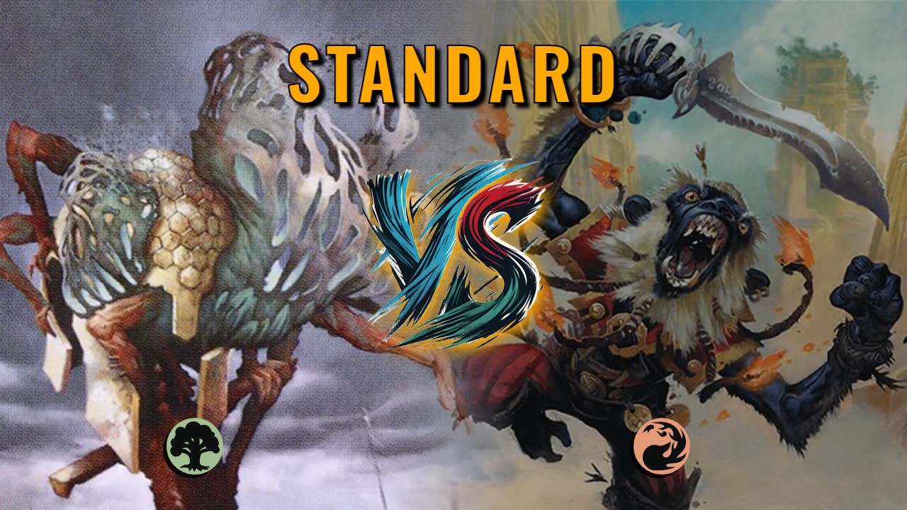 Watch MTG Arena Standard Video - Mono Green Aggro by molituselgran VS Mono Red Aggro by ksinkam - 55487c