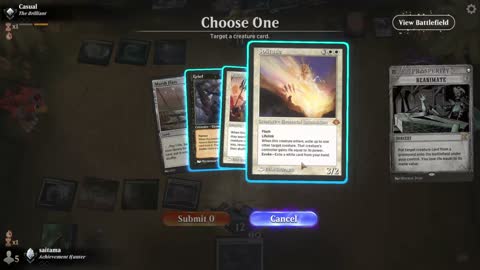 Watch MTG Arena Video Replay - Orzhov Midrange by saitama VS Sultai Aggro by Casual - Traditional Timeless Ranked