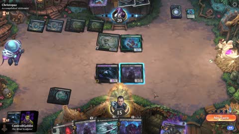 Watch MTG Arena Video Replay - Mono Black Aggro by CunicoliGoblin VS Simic Midrange by Christopaz - Alchemy Play