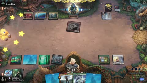 Watch MTG Arena Video Replay - Bant Midrange by saitama VS 5 Color Midrange by Schonflies - Premier Draft