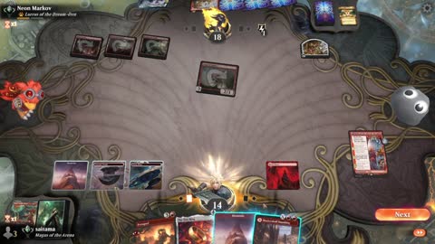 Watch MTG Arena Video Replay - Mono Red Midrange by saitama VS Jund Aggro by Neon Markov - Timeless Ranked