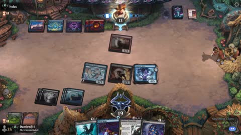 Watch MTG Arena Video Replay - Dimir Midrange by DamienF16 VS Grixis Midrange by lvdas - Premier Draft