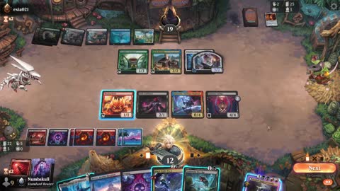 Watch MTG Arena Video Replay - Grixis Midrange by Numbskull VS Bant Midrange by exia021 - Premier Draft