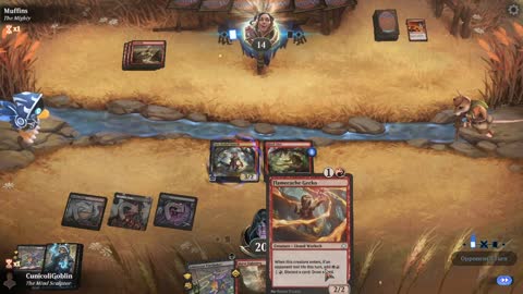 Watch MTG Arena Video Replay - Rakdos Aggro by CunicoliGoblin VS Mono Red Midrange by Muffins - Alchemy Play
