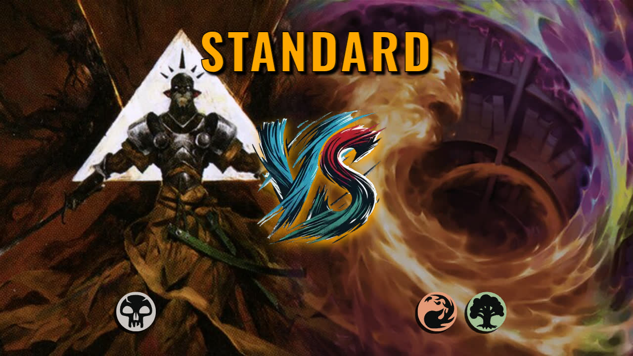 Watch MTG Arena Standard Video - Mono Black Midrange by ToneLoc1899 VS Gruul Midrange by impalakush420 - 565248