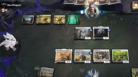 Watch MTG Arena Video Replay - Mono White Aggro by Khat VS Selesnya Aggro by Dav49raptor - Explorer Ranked