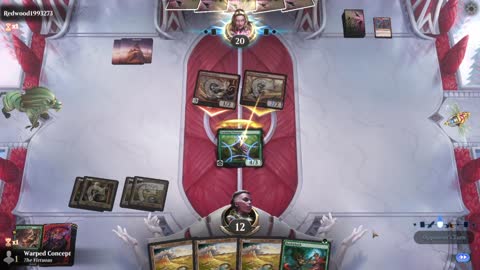 Watch MTG Arena Video Replay - Selesnya Midrange by Warped Concept VS Mono Red Aggro by Redwood1993273 - MWM Standard Pauper