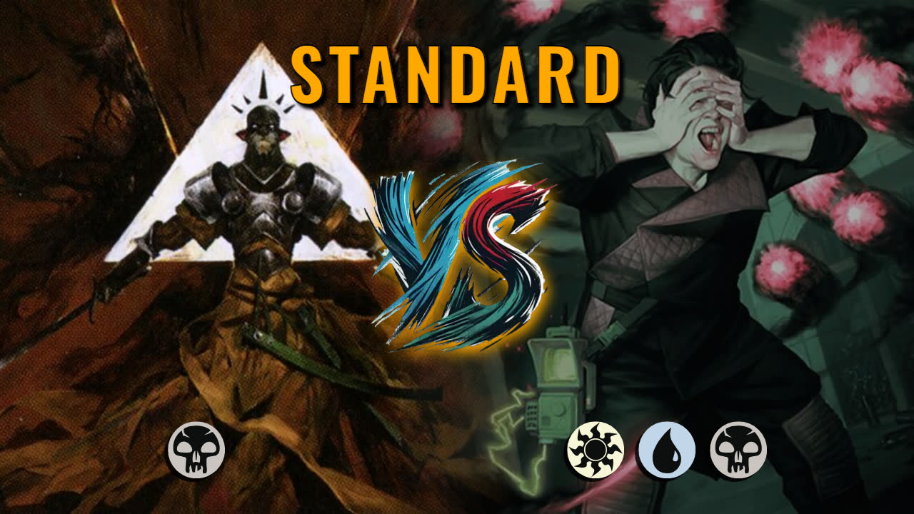 Watch MTG Arena Standard Video - Mono Black Midrange by Numbskull VS Esper Midrange by karin - 9f7215