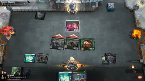 Watch MTG Arena Video Replay - Fynn, the Fangbearer by saitama VS Kiora, Behemoth Beckoner by Tyrone_Biggums - Historic Brawl