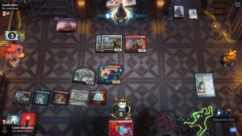 Watch MTG Arena Video Replay - Izzet Midrange by CunicoliGoblin VS Mono Red Aggro by frankwhite - Standard Play