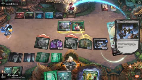 Watch MTG Arena Video Replay - Golgari Midrange by saitama VS UBRG Midrange by Sneak E Beaver - Premier Draft