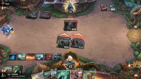 Watch MTG Arena Video Replay - 5 Color Midrange by saitama VS Rakdos Midrange by Nate - Premier Draft