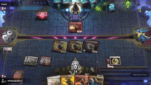 Watch MTG Arena Video Replay - Boros Aggro by MTGBudgetBrew VS Mono Red Aggro by Wardy - Historic Play