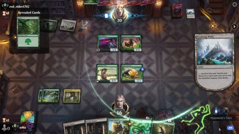 Watch MTG Arena Video Replay - Mono Green Aggro by utku VS Selesnya Midrange by red_rider1702 - Standard Ranked
