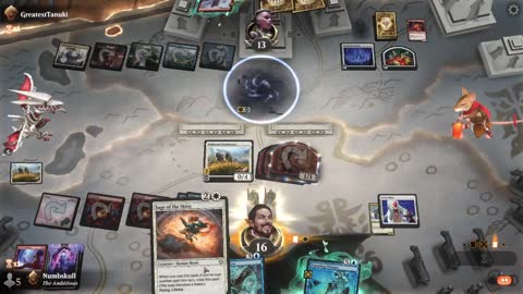 Watch MTG Arena Video Replay - Jeskai Midrange by Numbskull VS Temur Midrange by GreatestTanuki - Premier Draft Ranked