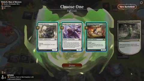 Watch MTG Arena Video Replay - Emmara, Voice of the Conclave by saitama VS Rusko, Clockmaker by Moloch, Man of Mystery - Historic Brawl