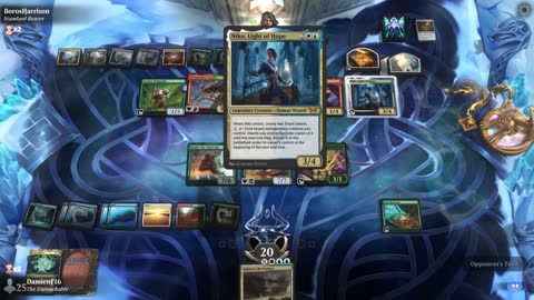 Watch MTG Arena Video Replay - Bant Midrange by DamienF16 VS 5 Color Midrange by BorosHarrison - Chromatic Cube Draft