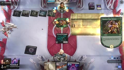 Watch MTG Arena Video Replay - Orzhov Midrange by Numbskull VS Abzan Midrange by Cyrassyn - Traditional Standard Ranked