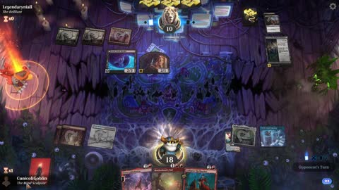 Watch MTG Arena Video Replay - Izzet Midrange by CunicoliGoblin VS Mono Black Aggro by Legendaryniall - Standard Event