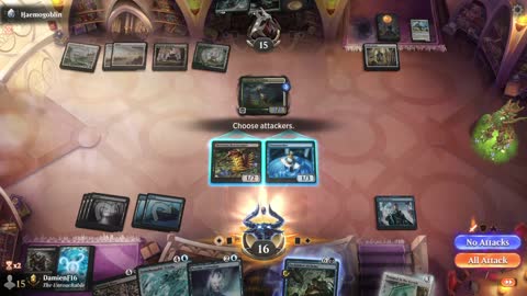 Watch MTG Arena Video Replay - Dimir Midrange by DamienF16 VS Selesnya Midrange by Haemogoblin - Premier Draft